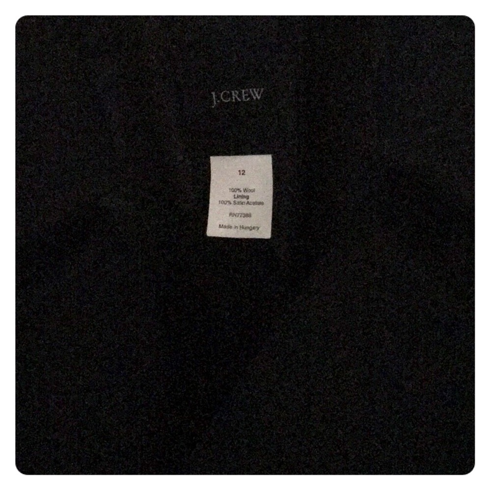 J.Crew Wool Trench Coat Black